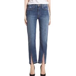 Frame Denim Straight Ankle Jeans Le Nouveau Straight Sheffield Medium Wash
